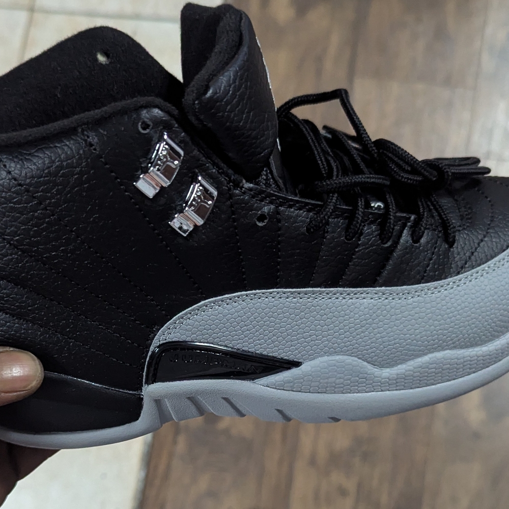 Jordan Black and Gray Sneakers with Textured Leather